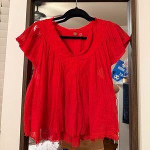 Free People Red Women's Top